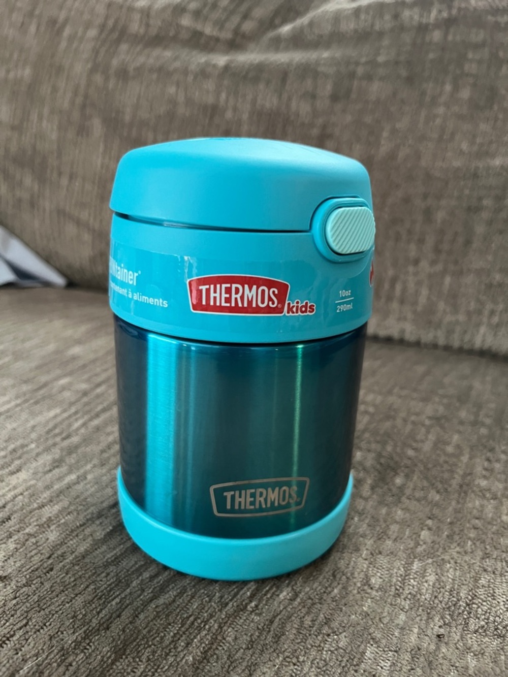 Thermos Kids Food Jar in Bright Turquoise and Metallic Teal